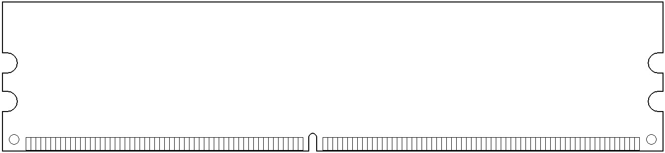 240-contact low-profile DIMM for DDR2 SDRAM