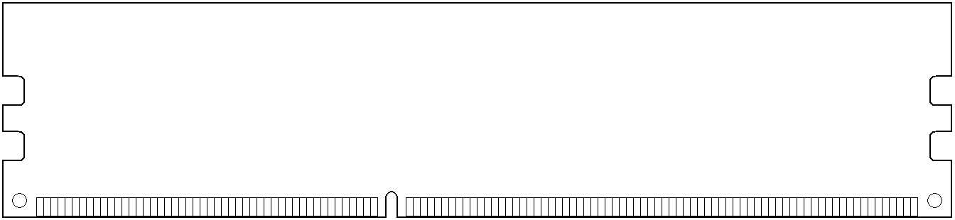 240-contact low-profile DIMM for DDR3 SDRAM